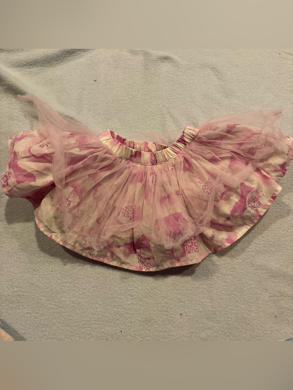Gymboree 6-12m Girls Skirt Tutu Light Pink Purple Floral Tulle Layers Party